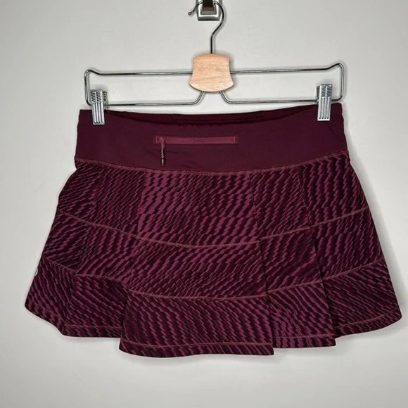 Lululemon Pace Rival Skirt II Shifted Horizon Red Grape Black / Bordeaux Drama - Picture 12 of 15